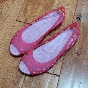 CROCS Adrina peep toe jelly flats